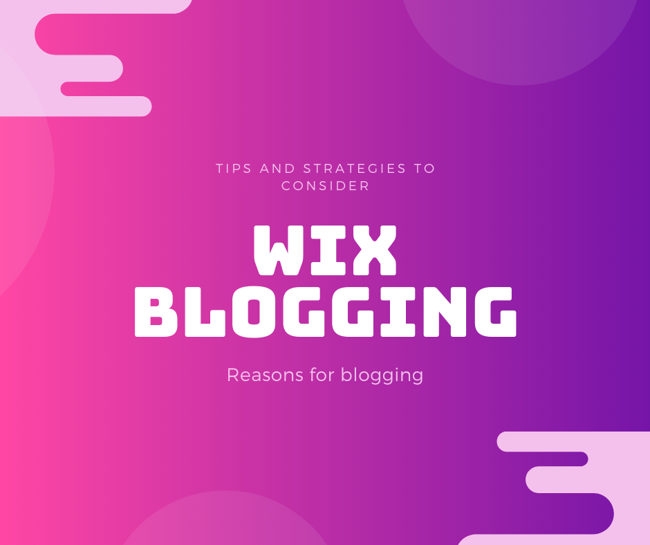 Wix for blogging