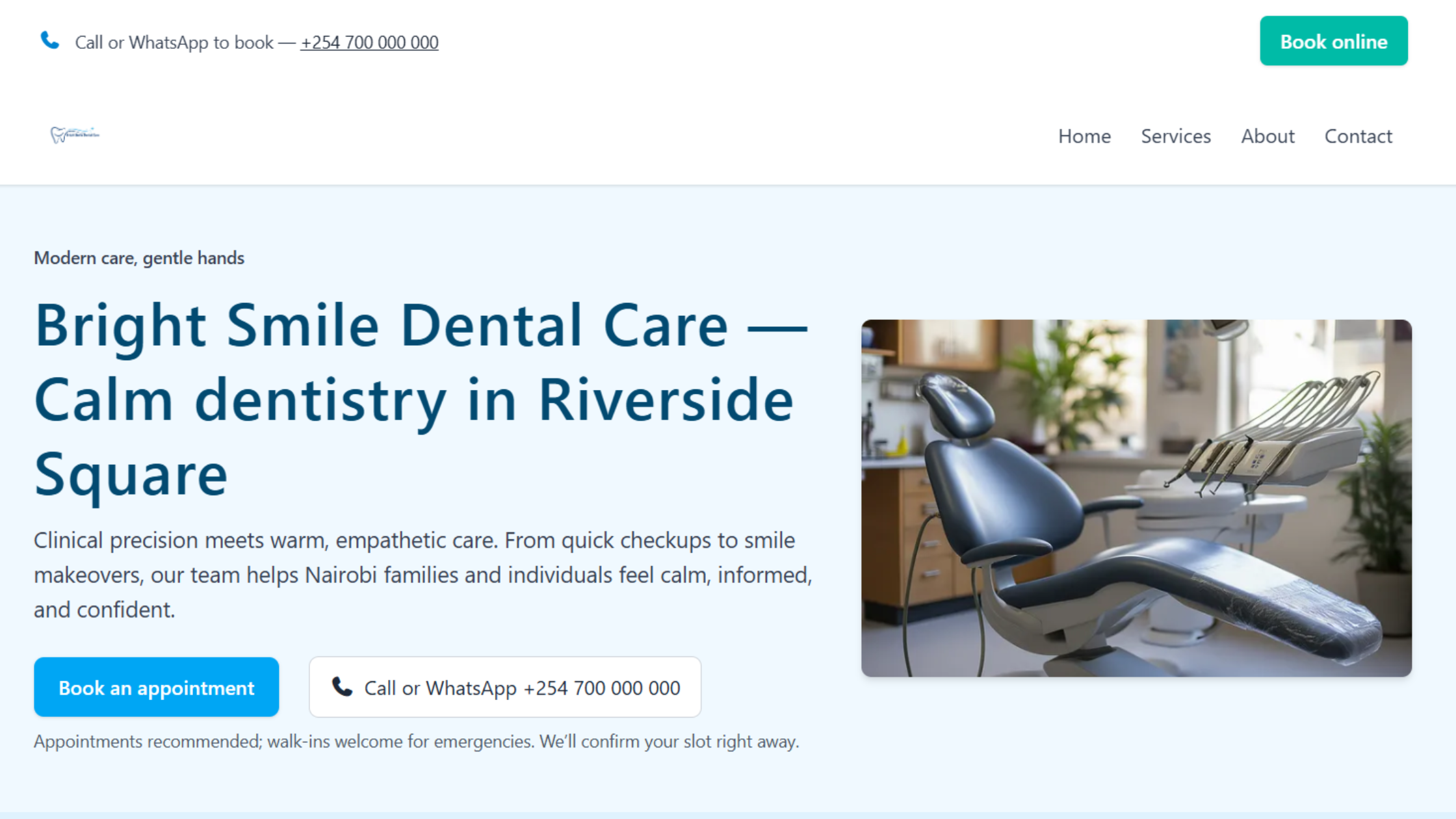 Dental AI website builder