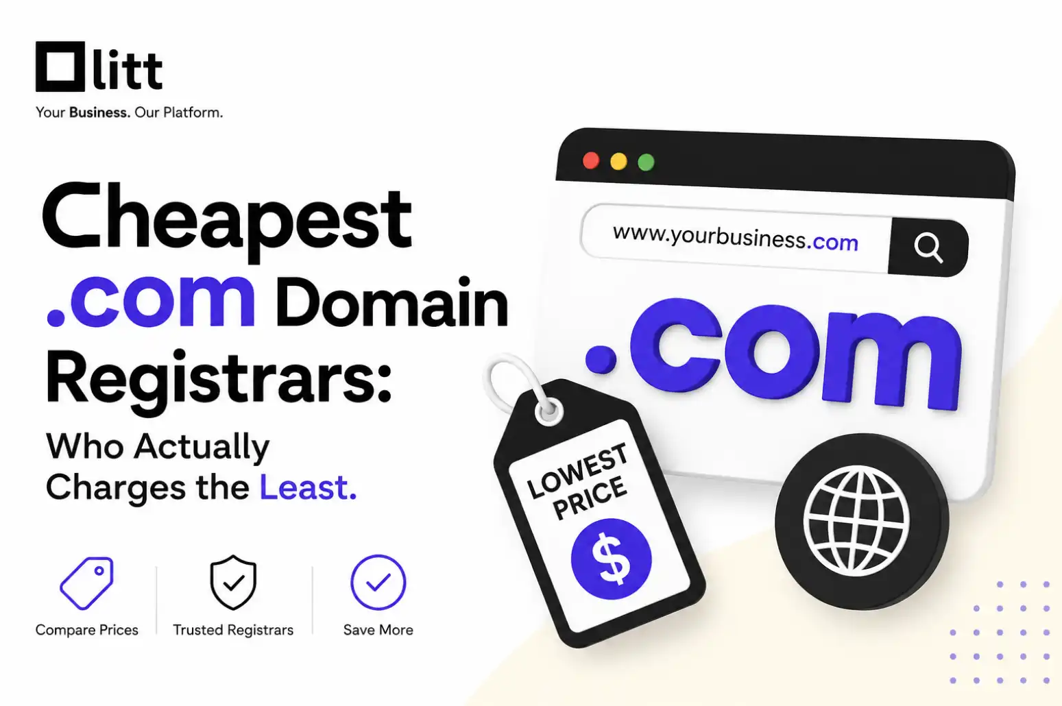cheapest .com domain registrars
